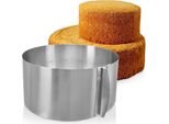 Anello Per Torte A Forma Di Molla Telaio Per Torte / Tortiera Regolabile Rotonda In Acciaio Inox 16-30 Cm