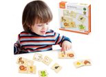 Viga Puzzle In Legno Animali Piccoli E Grandi