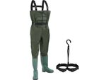 Fiqops Waders - Taglia 44 Fladen Pantaloni Da Pesca Pantaloni Da Pesca Waders Stivali Da Pesca Pvc Nylon Gomma Pantaloni Con Ami