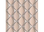 Carta Da Parati In Lana Con Ornamento Grafico Profhome 386914-GU Leggermente Goffrata Rosa Opalescente Argento Rosa Antico 5,33 M2