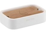Piattino Porta Sapone Bagno Bianco In Bambu' | Alisso