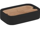 Piattino Porta Sapone Nero In Bambu' | Alisso