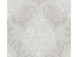 Carta Da Parati In Lana Ornamentale Profhome 953721-GU Leggermente Goffrata Grigio Opalescente Bianco Grigio Argento 5,33 M2