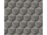 Profhome 387482-GU Carta Da Parati In Lana In Stile Retrò, Leggermente Goffrata Grigio Antracite Nero Opaco 5,33 M2