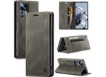 Xiaomi 12T Pro Case, Retro Custodia In Finto Cuoio, Stand E Custodia Protettiva Per Xiaomi 12T / 12T Pro Kupfer