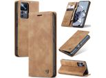 Xiaomi 12T Pro Case, Retro Custodia In Finto Cuoio Con Funzione Stand Per Xiaomi 12T / 12T Pro Brown