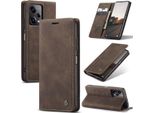 Custodia Redmi Note 12 Pro+, Custodia Retrò In Finto Cuoio Con Funzione Stand Per Xiaomi Redmi Note 12 Pro+ Caffè