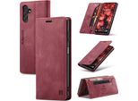 Galaxy A14 5G Case, Retropoliuretanocustodia In Pelle Stand Cover Protettiva Per Samsung Galaxy A14 5G Rosso