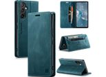 Galaxy A54 5G Case, Retropoliuretanocustodia In Pelle Stand Cover Protettiva Per Samsung Galaxy A54 5G Blu