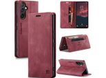 Galaxy A54 5G Case, Retropoliuretanocustodia In Pelle Stand Copertura Protettiva Per Samsung Galaxy A54 5G Rosso