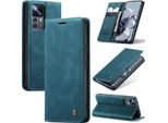 Xiaomi 12T Pro Case, Retro Custodia In Finto Cuoio Con Funzione Stand Per Xiaomi 12T / 12T Pro Blu