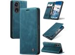 Custodia Oppo Reno8 T 5G, Custodia Retrò In Finto Cuoio Con Supporto Protettivo Per Oppo Reno8 T 5G Blue