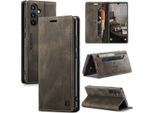 Galaxy A34 5G Case, Retropoliuretanocustodia In Pelle Stand Cover Protettiva Per Samsung Galaxy A34 5G Rame