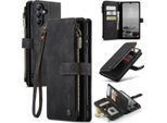 Galaxy A14 5G Case, Flip Pelle Zip Stand Funzione Custodia Protettiva Per Samsung Galaxy A14 5G Nero