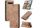 Google Pixel 7 Pro Case, Retro Custodia In Finto Cuoio Con Funzione Stand Custodia Protettiva Per Google Pixel 7 Pro Marrone