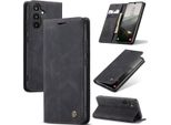 Galaxy A34 5G Case, Retro Custodia In Finto Cuoio Con Funzione Stand Per Samsung Galaxy A34 5G Nero