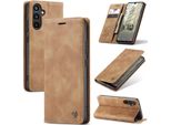 Custodia Galaxy A34 5G, Custodia Retrò In Finto Cuoio Con Funzione Stand Cover Protettiva Per Samsung Galaxy A34 5G Brown