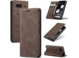 Google Pixel 7 Custodia, Retro Custodia In Finto Cuoio Con Funzione Stand Custodia Protettiva Per Google Pixel 7 Caffè
