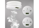 Jopassy 3X Co Medler Rilevatore Di Fumo Allarme Antincendio Pausa E Test Pulsante Indicatore Di Batteria Bianco