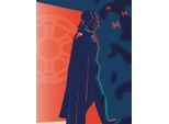 Star Wars - Stampa Su Tela Con Cornice "Digital Moonlight"" PM5862 (40 Cm X 30 Cm) (Nero/Arancione)"