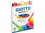 Giotto 2931 00 - Pastelli A Olio, 11 Mm, Scatola Di Cartone, 24 Colori Assortiti