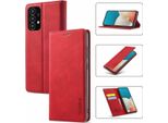 Galaxy A53 5G Custodia In Pelle Con Funzione Stand E Porta Carte, Custodia Design Portafoglio Per Samsung Galaxy A53 5G Rosso