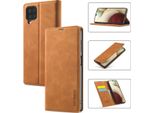 Galaxy A22 4G Custodia In Pelle Con Funzione Di Supporto E Porta Carte, Custodia Con Design A Portafoglio Per Samsung Galaxy A22 4G Marrone