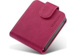 Galaxy Z Flip4 Case, Flip Cover Wallet Case In Pelle Chiusura Magnetica Stand Custodia Protettiva Per Samsung Galaxy Z Flip 4 5G Rosa