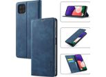 Galaxy A22 5G Case, Stand Funzione Card Holder Portafoglio Custodia In Pelle Protettiva Per Samsung Galaxy A22 5G Blu