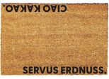 Zerbino Giftstory Cocco Servus Erdnuss - Ciao KAKAO- Regalo - Zerbino Porta D'ingresso - Zerbino Di Benvenuto - Zerbino Divertente - Dimensioni: 80X50 Cm