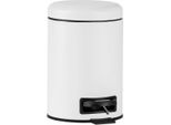 Bidone A Pedale Andrea House Metal Bianco 3 L (Ø 17,5 X 23 Cm)