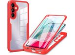 Galaxy A14 5G Custodia Protettiva, Protezione Dello Schermo Incorporata Custodia Per Cellulare Con Protezione Completa A 360 Gradi Per Samsung Galaxy A14 5G Rosso