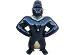 Casa Padrino Scultura Decorativa Gorilla Scimmia Nero/Oro H. 75 Cm - Figura Decorativa Resistente Alle Intemperie - Figura Decorativa Da Salotto - Figura Decorativa Da Giardino - Figura Decorativa Animale