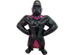 Casa Padrino Scultura Decorativa Gorilla Scimmia Nero / Viola H. 75 Cm - Figura Decorativa Resistente Alle Intemperie - Figura Decorativa Per Il Soggiorno - Figura Decorativa Per Il Giardino - Figura Animale Decorativa