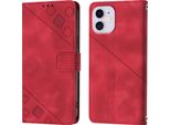 Custodia Per Iphone 11 In Rilievo Custodia A Portafoglio In Pelle Flip Con Funzione Stand Rosso