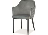 Set Di Sedie Da Pranzo Per Cucina Astor Grey Set Of 2