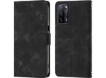Custodia Per Oppo A55 5G/A54 4G/A16 4G/A16S/A55 4G/A54S/A56 5G/Realme V11 5G In Rilievo Custodia A Portafoglio In Pelle Flip Con Funzione Di Stand Nero