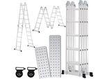 Jopassy Scala Multiuso 4X5 582Cm Scala Multifunzionale Scala Pieghevole Scala Telescopica Scala A Telaio Scala Singola Scala A Gradini Scala Domestica Scala In Alluminio