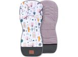 Set Estivo Di Cuscini Per Carrozzina Bellochi - Inserto Universale E Arioso Per Carrozzina Con Cuscino, Copricintura E Coprimanubrio - Cotone E Velour - 4Rest