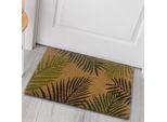 Tappetino Sostenibile In Cocco, Foglie Di Palma In Verde Dimensioni - 60 X 90 Cm