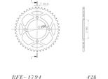 Pignone Supersprox In Acciaio 428 - 45T (Nero) RFE-1794:45-BLK|ID 80,0 Lk 100,0 4 Fori