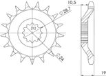 Pignone Passo 530 - Z 17 Denti (Dis.24805)