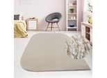 Tappeto Rettangolare Di Design - Angoli Arrotondati - Dimensioni Beige - 160 X 230 Cm
