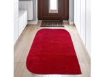 Tappeto Da Salotto Moderno Con Angoli Arrotondati In Rosso Dimensioni - 80 X 150 Cm