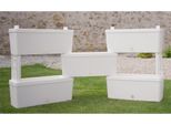 Bama Brick Koppelbare Plantenbakken 75L 59X23X27 Cm 5 Stuks Wit
