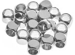 Rico Design Itoshii Perline Cubiche 20 Pezzi 5 Mm Di Diametro Spessore Perline Per Bricolage Argento