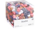 Rico Design Itoshii Mix Di Perline Ponii Beads 400 Pezzi 9 Mm 6 Mm Set Di Perline Per Bricolage Matt Dark Earthy