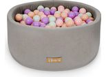 Flumi Piscina Di Palline Per Bambini - Piscina Di Palline Per Bambini 90X40Cm Con 200 Palline ∅ 7Cm Eu - Viola, Menta, Pesca