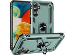 Custodia Per Samsung Galaxy A24 4G A Doppio Strato Robusta, Protezione Militare Con Supporto Ad Anello E Supporto Verde