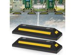 2X Fermaruote 54X15X10Cm Protezione Anticollisione Parcheggio Stopper Garage 54X15X10Cm Parcheggio Distanziatore